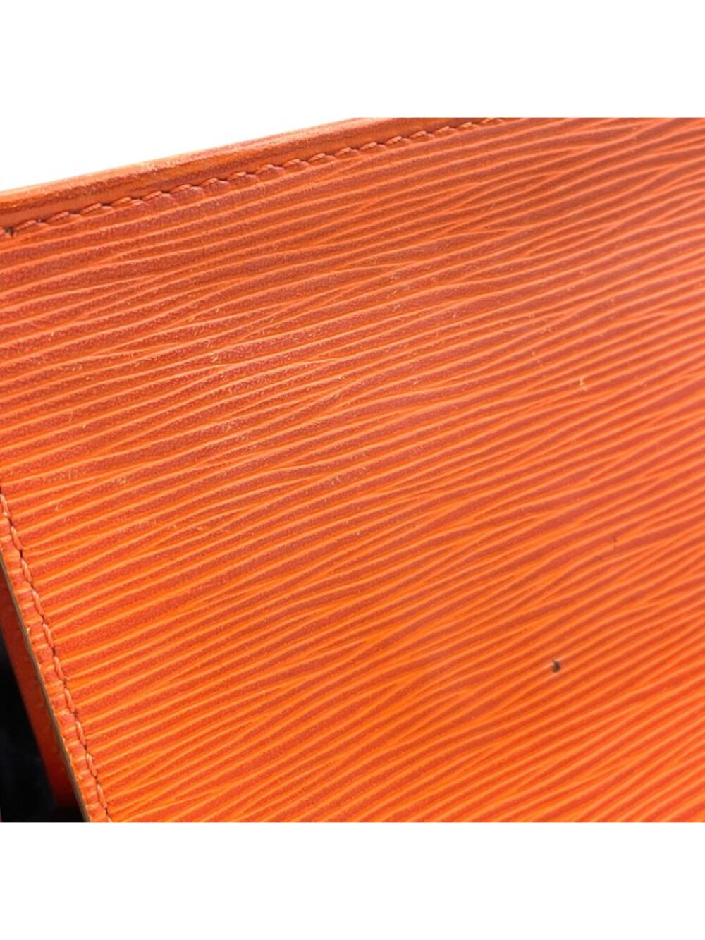 Louis Vuitton Poche Toilette Epi Leather Orange Pouch Silver - Picture 8 of 15